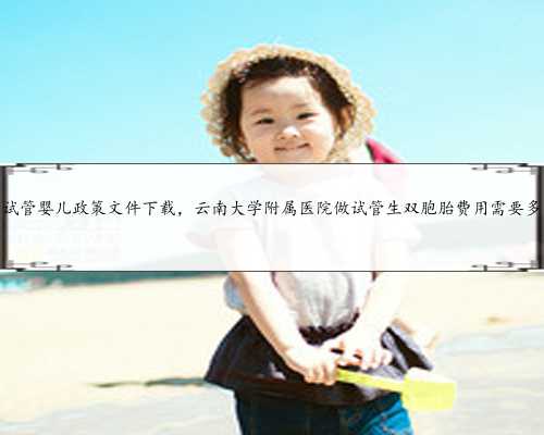 云南省试管婴儿政策文件下载，云南大学附属医院做试管生双胞胎费用需要多少